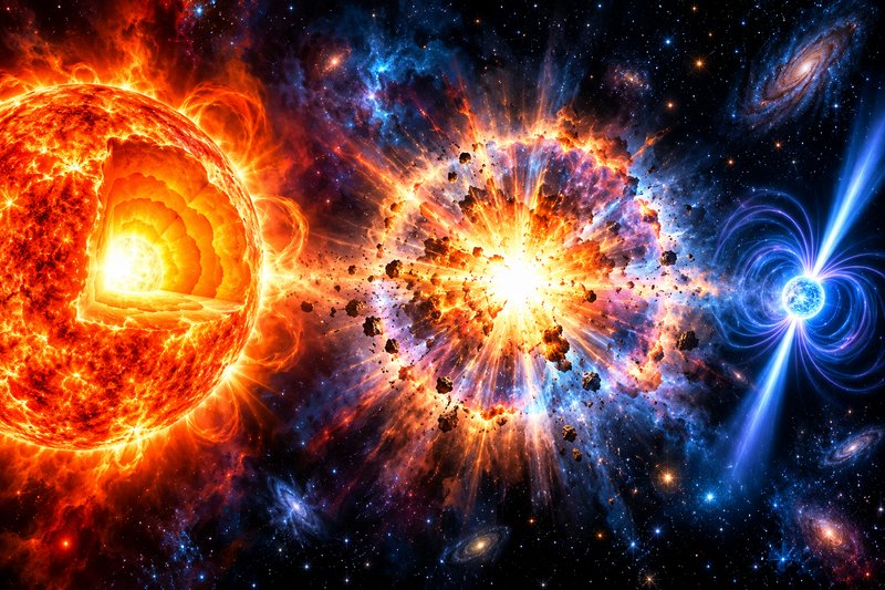 The layered inside of a massive star
