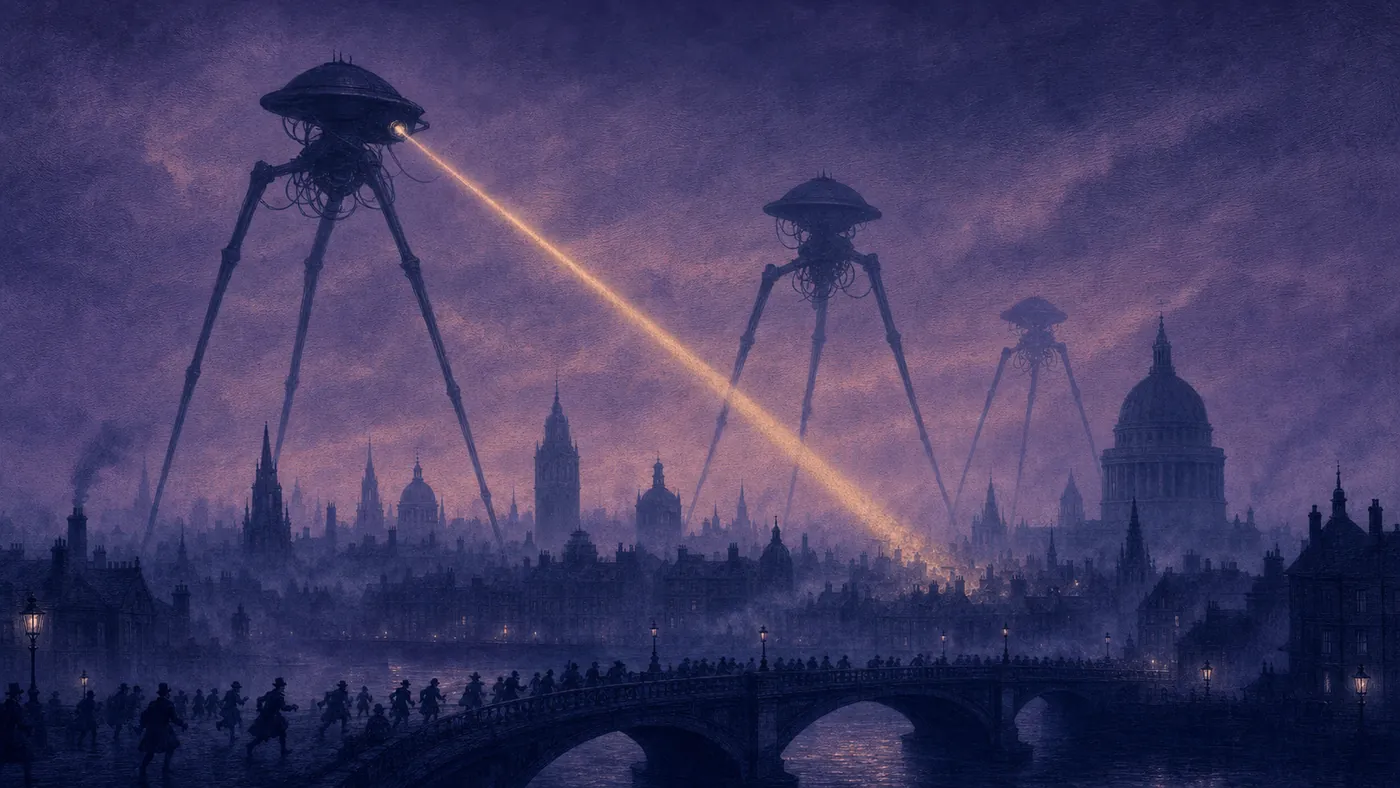 Martian tripods over Victorian London